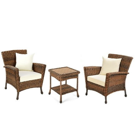 Ventura Outdoor Furniture Collection W Unlimited Rustic Collection Outdoor Faux Sea Grass Garden Patio Furniture 3PC set w/ Table ()