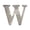 Silver, variant on Deltana RL4W 4" Solid Brass Residential Letter W, Lifetime Polished Brass