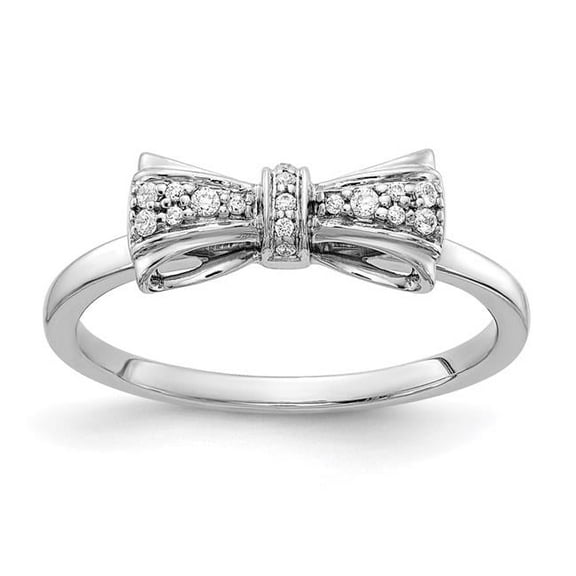 14k White Gold Diamond Bow Ring RM3767