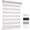 Beige, variant on MYshade Cordless Zebra Blinds White-33"W*64"H Pull Down Roller Window Shades Double Layer Light Control Free Stop Window Shades Day and Night Blinds Easy Installation for Home
