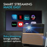 RCA 1080P Full HD Roku Smart Projector with Bluetooth and Multiple Aspect Ratios