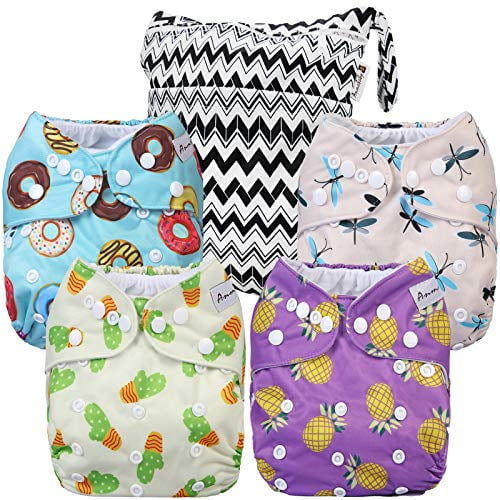 Wet Bag baby nappy bag swimming cloth nappies resuable Purple cupcake 