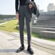 thumbnail image 4 of Pantalones de traje masculino elásticos de sastrería social con trenzas Pantalones de verano para hombre drapeados rectos fluidos ajustados elásticos de negocios elegantes, 4 of 5