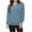 Blue, variant on Womens Sweatshirt V Neck Casaul Long Sleeve Pullover Tops Solid Color Trendy Clothes with Pocket Dark Blue L