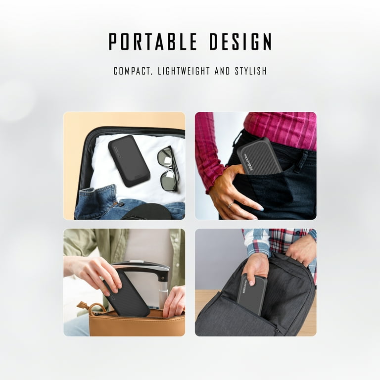 Pocket Juice Endurance AC 10,000mAh, Portable Power Bank Charger
