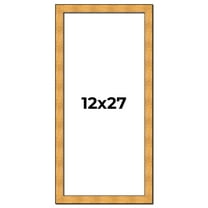 12x27 Frame Gold Rustic Solid Wood Picture Frame | 1.25 Inch Wide Moulding | Rustique Gold