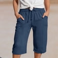 thumbnail image 2 of XAOFW Girl's Knee Length Pants Lightweight Girls Casual Wide Leg Trousers With Pockets And Ties For Everyday Wear Comfortable Slacks 8-9 Years, 2 of 5