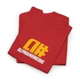 thumbnail image 3 of alphanumeric skateboards a# 1998 Vintage Logo Yellow Classic Skate TShirt Print - Red / L, 3 of 5