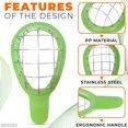 thumbnail image 4 of Outil Trancheur d'Avocat Coupe-Fruits - Coupe-Fruits en Forme d'Avocat en Acier Inoxydable Hachoir à Salade Coupe-Légumes Kiwi Outils de Légumes - Gadgets de Cuisine Cool Trancheuse, 4 of 8