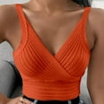 thumbnail image 2 of Sngxgn Womens Tank Top Camisole Spaghetti Strap Tops Basic Crew Neck Back Camis(Orange,One Size), 2 of 4