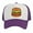 White/Purple, variant on Top Headwear Hamburger Cheeseburger Trucker Hat - Men's Snapback Burger Food Cap White/Red