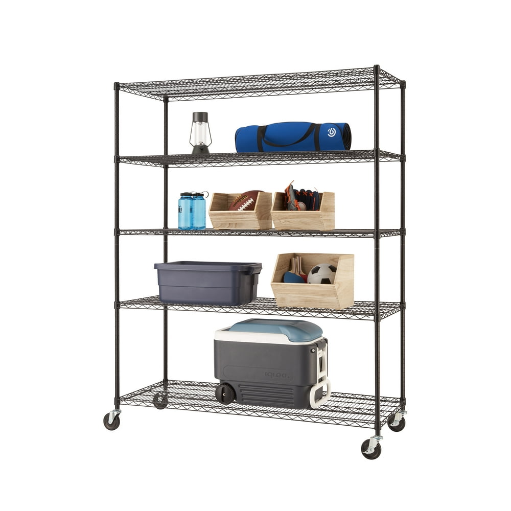 TRINITY Basics 60"W x 24"D x 72"H 5Shelf NSF Wire Shelving Rack With