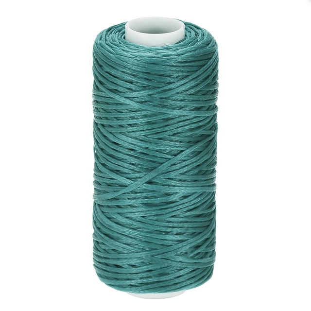 Unique Bargains Fil Ciré en Polyester Vert Sarcelle, 55 Yards, 150D/1mm