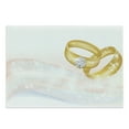 thumbnail image 1 of Wedding Cutting Board, Wedding Rings on Abstract Backdrop Romance Marriage Engagement, Decorative Tempered Glass Cutting and Serving Board, Large Size, Pale Blue Pale Pink, by Ambesonne, 1 of 1
