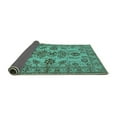 thumbnail image 2 of Ahgly Company Indoor Square Oriental Turquoise Blue Industrial Area Rugs, 3' Square, 2 of 4