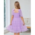 thumbnail image 3 of Arshiner Girls Dresses Summer Sleeveless Bow-Tie Straps Formal Fancy Party Birthday Tulle Dress, 3 of 6