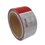 Reflective Safety Tape 2 Inch x 33 Feet, DOT-C2 Red and White Conspicuity Tape for Trailers, Trucks, and Vehicles  High-Visibility Reflector Strip for Road Safety