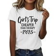 thumbnail image 5 of Delayuji Girl's Trip 2025 T Shirt Women's Fashion Round Neck Casual Short Sleeves White Xl Cotton Short Sleeve Shirts for Women, 5 of 5