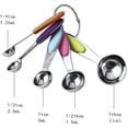 thumbnail image 3 of 10 Piezas Cucharas Medidoras Tazas Medidoras Acero Inoxidable 5 Tazas Medidoras   5 Cucharas Medidoras Juegos de Cucharas Medidoras Silicona Antideslizante Utensilios de Cocina,colorido 1, 3 of 8