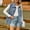Blue, variant on Women's Oversized Denim Vest Mid Long Jean Vest Sleeveless Classic Jacket Casual Button-Down Waistcoat Vest Black