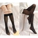 thumbnail image 4 of Medias térmicas negras para mujer con forro polar, extra gruesas, cálidas, de tejido elástico con doble forro, medias mágicas de forro polar para el invierno, 4 of 5