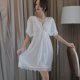 thumbnail image 1 of Lencería sexual para mujer, pijama sexy europeo y americano de talla grande, camisón de malla transparente profundo, 1 of 5