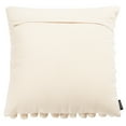 thumbnail image 3 of SAFAVIEH Zelina With Pompom Accent Pillow, 18" x 18", Beige, 3 of 3