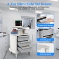 thumbnail image 3 of Joreek Rolling Medical Cart with Wheels and Drawers Mobile Trolley Carts Professional Ultrasound Cart with Caster Wheels for Hospitals, Offices, 3 of 8