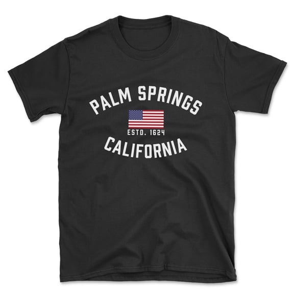 Palm Springs California Patriot Men's Cotton T-Shirt