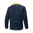 thumbnail image 2 of Men's Winter Cotton Sherpa-Lined Jacket, Casual Trucker Outerwear with Flap Pockets, 2 of 13