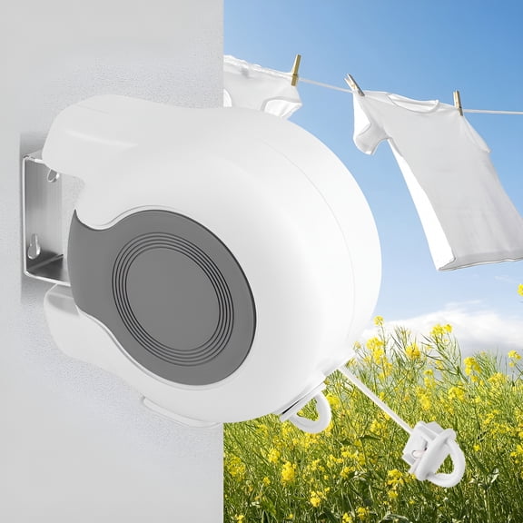 ACDANC 42ft Retractable Clothesline Indoor Outdoor Washing Laundry Tool Double Line