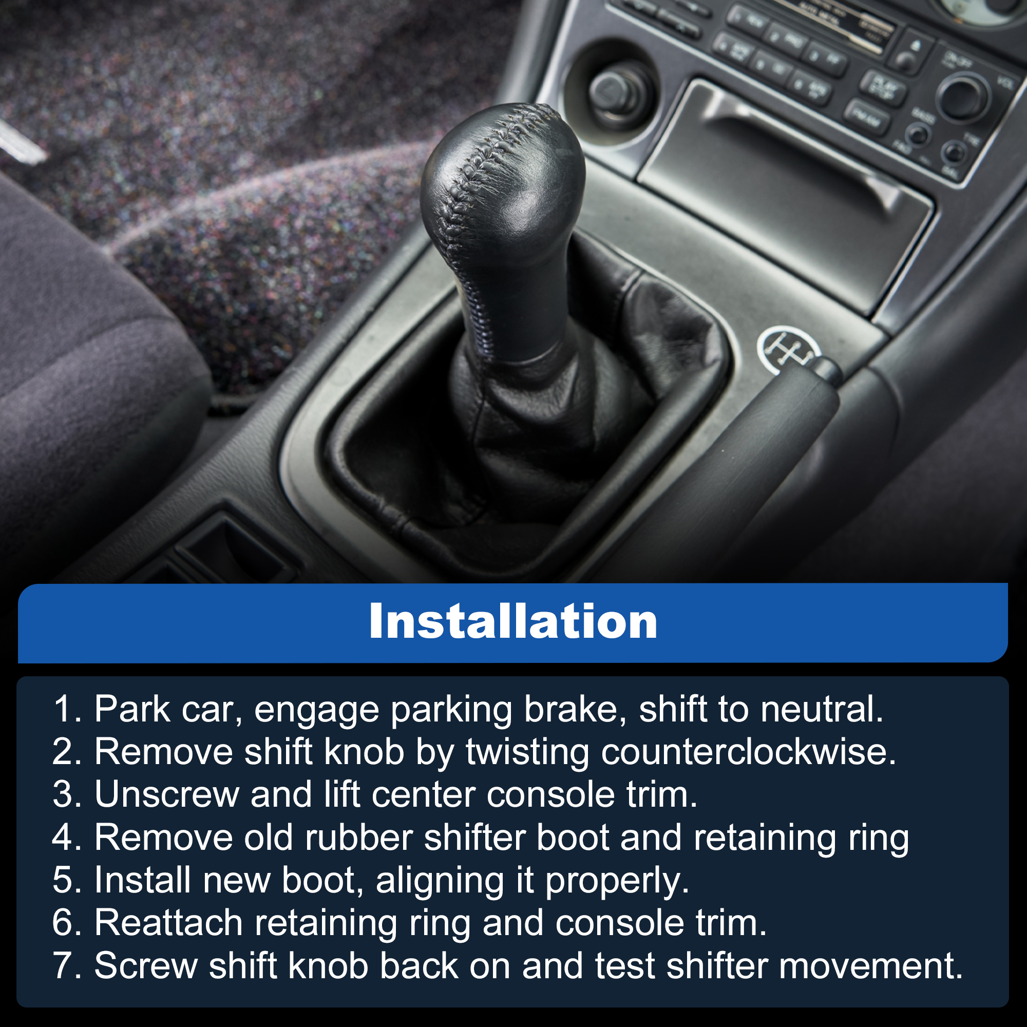 Unique Bargains Manual Transmission Shifter Dust Boot for Nissan 200SX 1986-1988