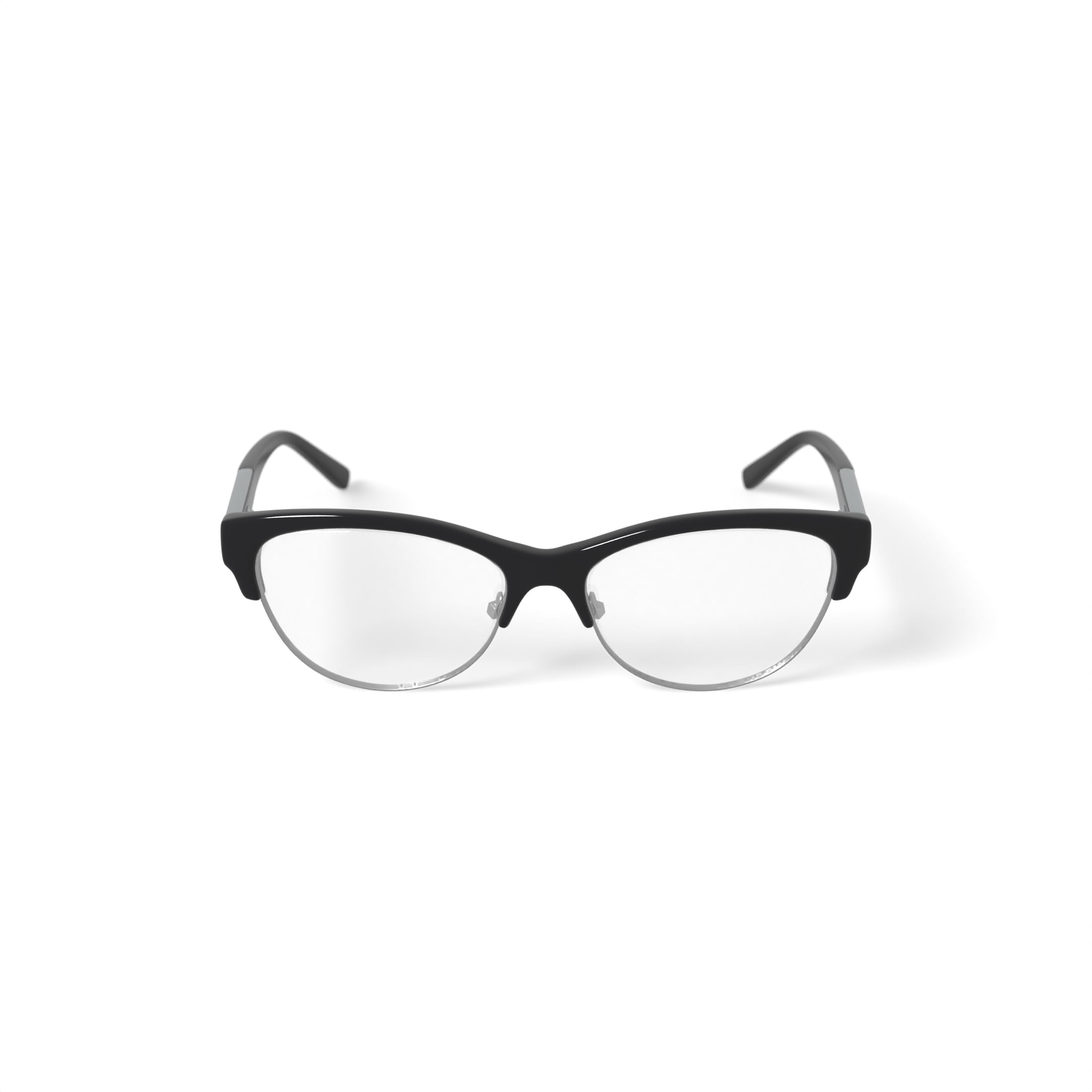 Walmart Women's L5000 Prescription Eyeglasses with Case, Black/Silver