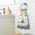 thumbnail image 3 of Yayeee 100% Cotton Hand Towels for Bathroom 16" x 28" Soft Absorbent Kitchen Towel, Green Snowmen, 3 of 7