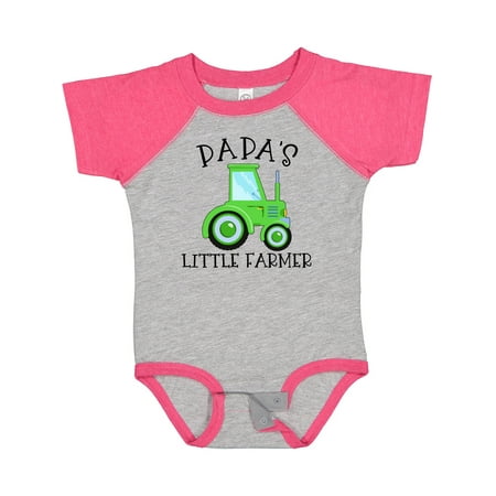 

Inktastic Papa s Little Farmer- Green Tractor Gift Baby Boy or Baby Girl Bodysuit