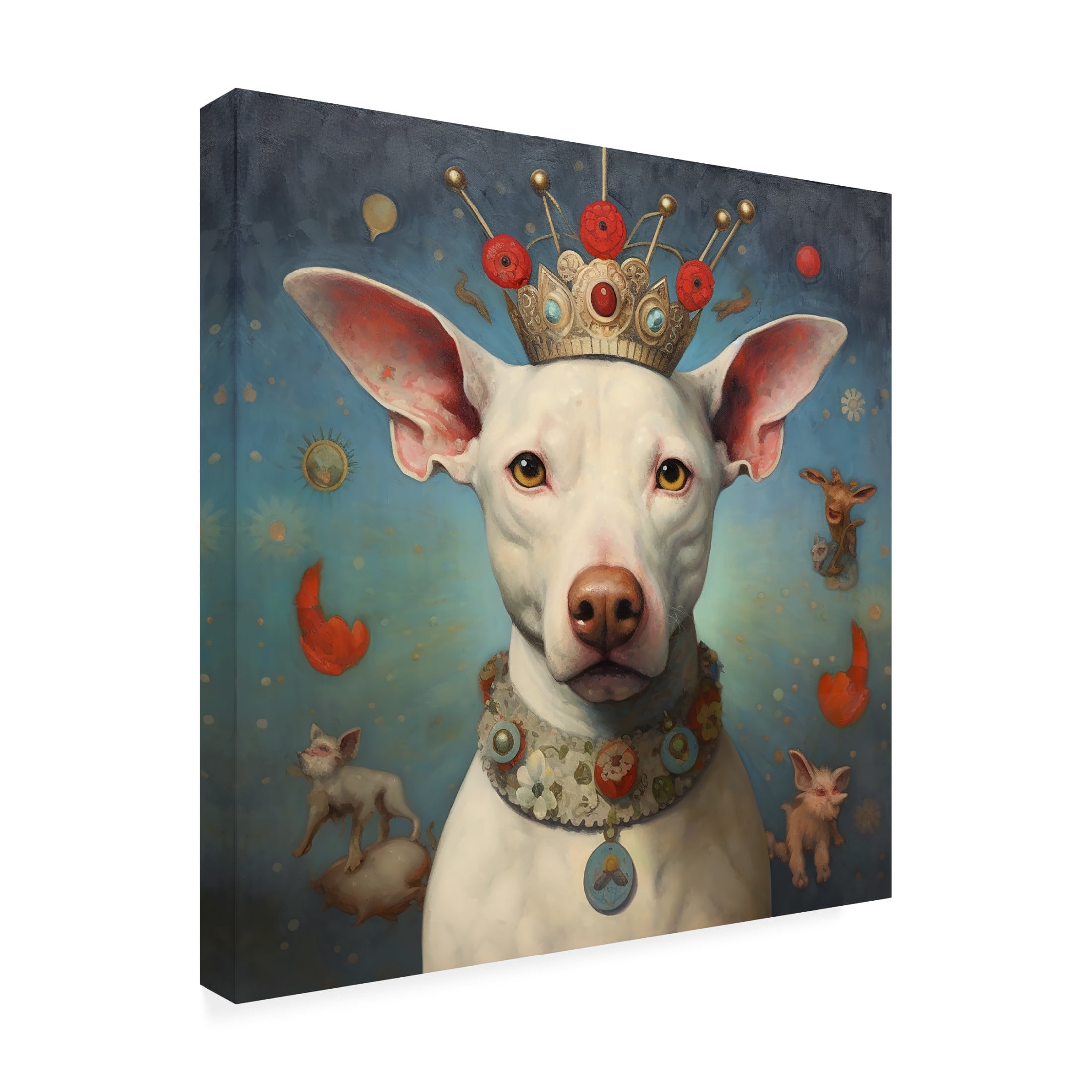 Canvas Wall Art - Ray Heere 'Art Dog 9' Wall Art for Living Room, Bedroom, or Office Décor by Trademark Fine Art - 14 x 14 Inches