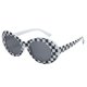 thumbnail image 1 of KAKOWELY Gafas de sol ovaladas para niñas, gafas de sol modernas, adorables gafas de sol vintage para mujer, 1 of 5