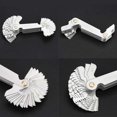thumbnail image 4 of Thread Comb, Metric Thread Gauge 58 Blades Set Screw Pitch Thread Cutting Gauge Metric Inch Gauge Systemsilver, one piece, 4 of 5