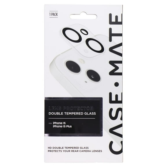 Case-Mate Lens Protector Double Tempered Glass for Apple iPhone 15/15 Plus