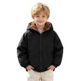 thumbnail image 3 of Toddler Boys Hooded Winter Jacket Lined Warm Zip Up Coat Water Outerwear with Pockets for Kids 18 Months‑8 Years, 3 of 8