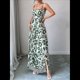 thumbnail image 5 of Mono de Pierna con Tirantes Pequeños y Estampado Retorcido Elegante para Mujer, y Verano 2025 Verde M, 5 of 10