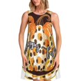 thumbnail image 1 of Balery Fall Farmhouse Pumpkins Vestidos de verano para mujer con estampado: vestido holgado sin mangas, vestido playero informal y cómodo para días calurosos., 1 of 7