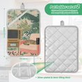 thumbnail image 6 of Yayeee Pot Holders Kitchen Heat Resistant with Pocket 7"x9.8" Cotton Oven Cooking Hot Pads, Pink and Green Cat, 6 of 7