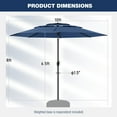 thumbnail image 3 of Costway 10 ft 3-tier Vented Patio Umbrella Large Market Table Umbrella Outdoor Sun Shade Navy, 3 of 10
