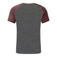 thumbnail image 4 of Men's European Color Blocked Fitness Short Sleeve T-Shirt - Casual Loose Round Neck Sports Base Shirt, 4 of 4