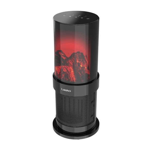 Lasko CA20150 Black 1500W 2 Speed, Oscillating, Timer Fireplace Ceramic Tower Space Heater