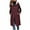 Wine, variant on Womens Long Puffer Vest Hooded Jackets Mid-length Warm Dual Zippers Cotton Down Coat Winter Outwear with Pockets (XL, Wine)
