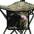 thumbnail image 2 of PORTAL Taburete trípode plegable rápido extra grande con respaldo, silla de camping para pesca con correa de transporte (camuflaje), 2 of 5