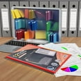 thumbnail image 5 of Cosmug Premium 6/12 Pocket Poly Project Organizer Folder | Round Tab Multi-Pocket Letter Size Utility Organizer with Back Cover | Professional Document & Craft Management Solution, E, 5 of 5