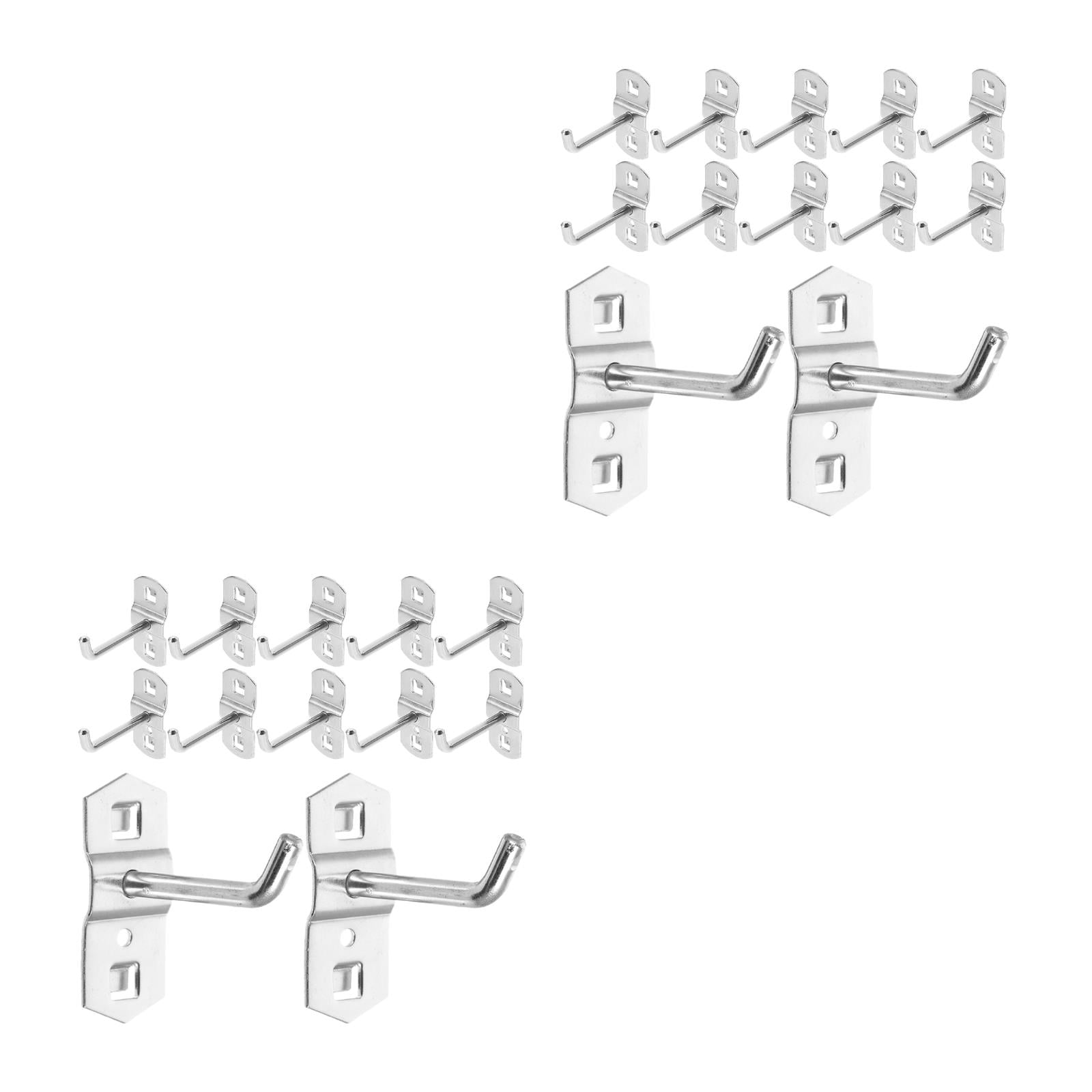 Hemoton 24-Piece Heavy Duty Metal Pegboard Hooks Set for Garage, Shop, Retail Display, Wall Panel Organization and Storage Solutions